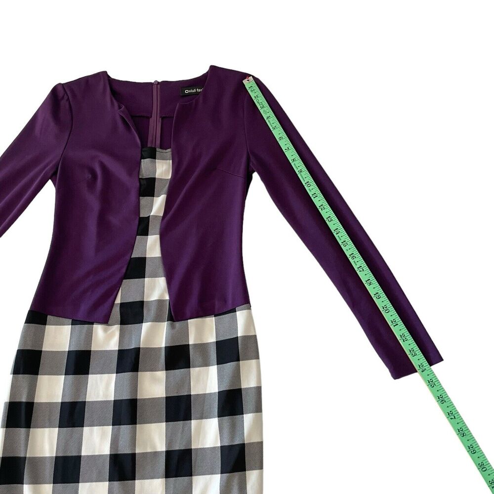 Oxiuli Fashion Women’s Purple Black Dress Size M - Picture 5 of 11